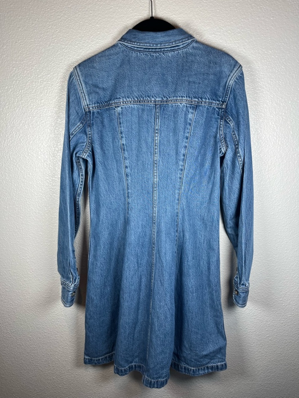 NWT Madewell Seamed Mini Dress in Ramey Wash: Airy Denim Edition Women's 2 - Picture 10 of 14